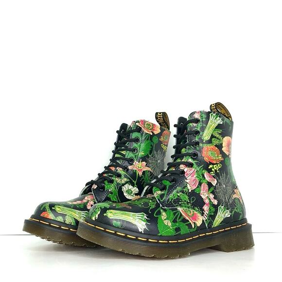 NIB Dr Martens Wild Botanics 1460 Lace Up Ankle Boots Women’s 5 Shoes - Picture 2 of 13